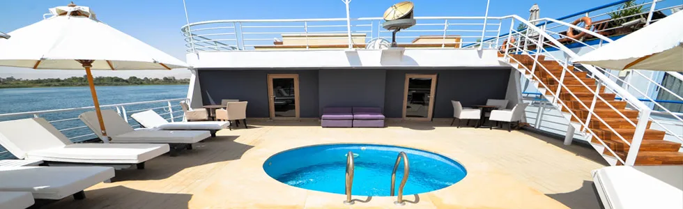 Sun deck of the Salima Nile Cruise Nile cruise